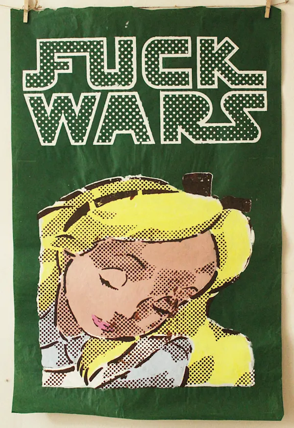 Sleeping Alice / Silk screen / 70x100cm. / Signed by Fckwrs / Year: 2024