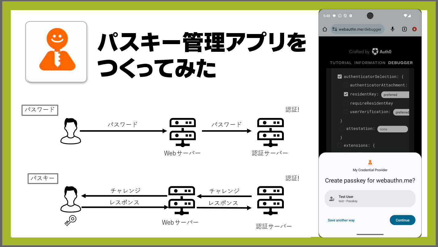 パスキー管理アプリトップ画像