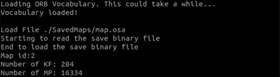 Terminal output while loading map file.