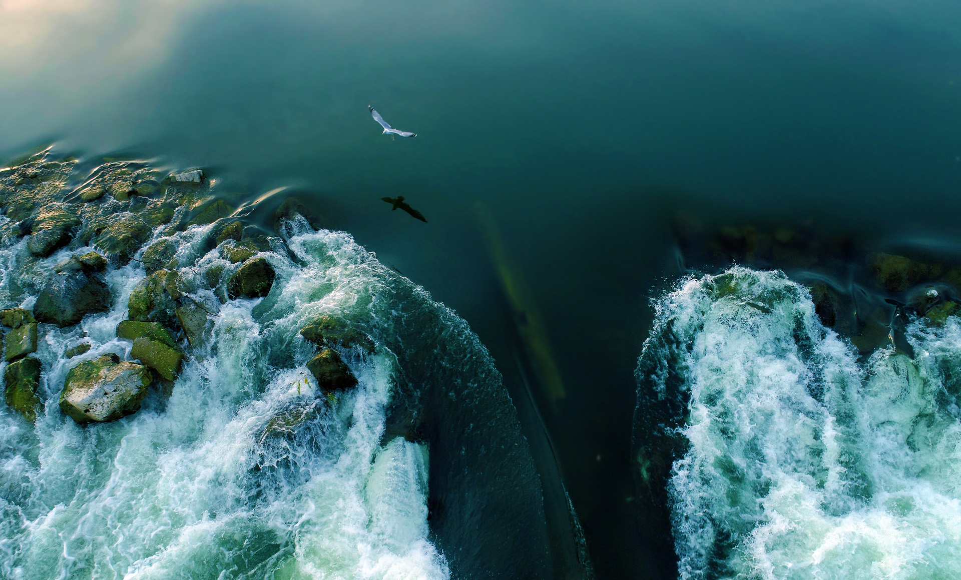 River gulf upside down