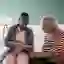 Senior patient talking to her doctor