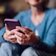 Person reading on cell phone