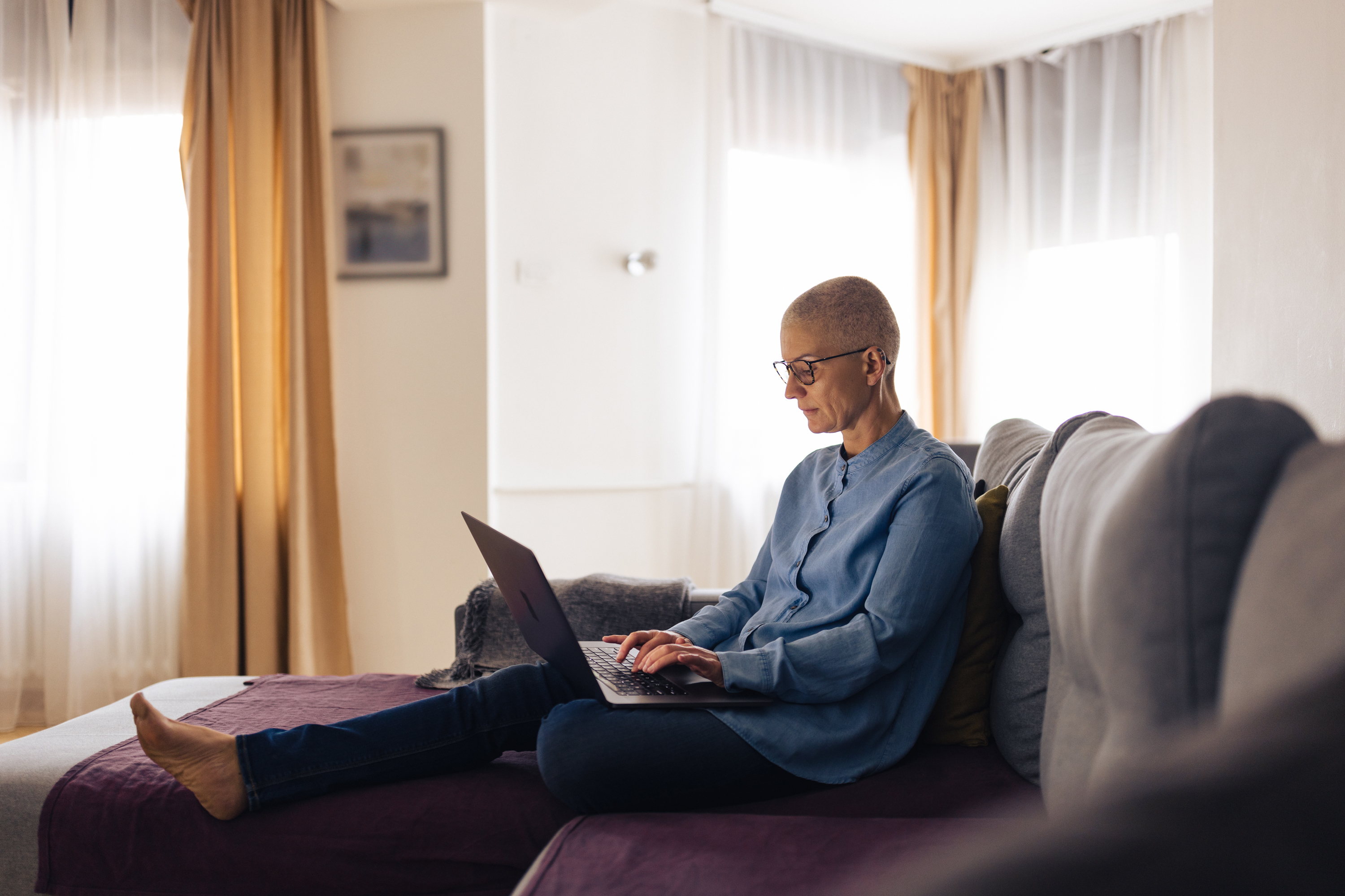 Person using a computer