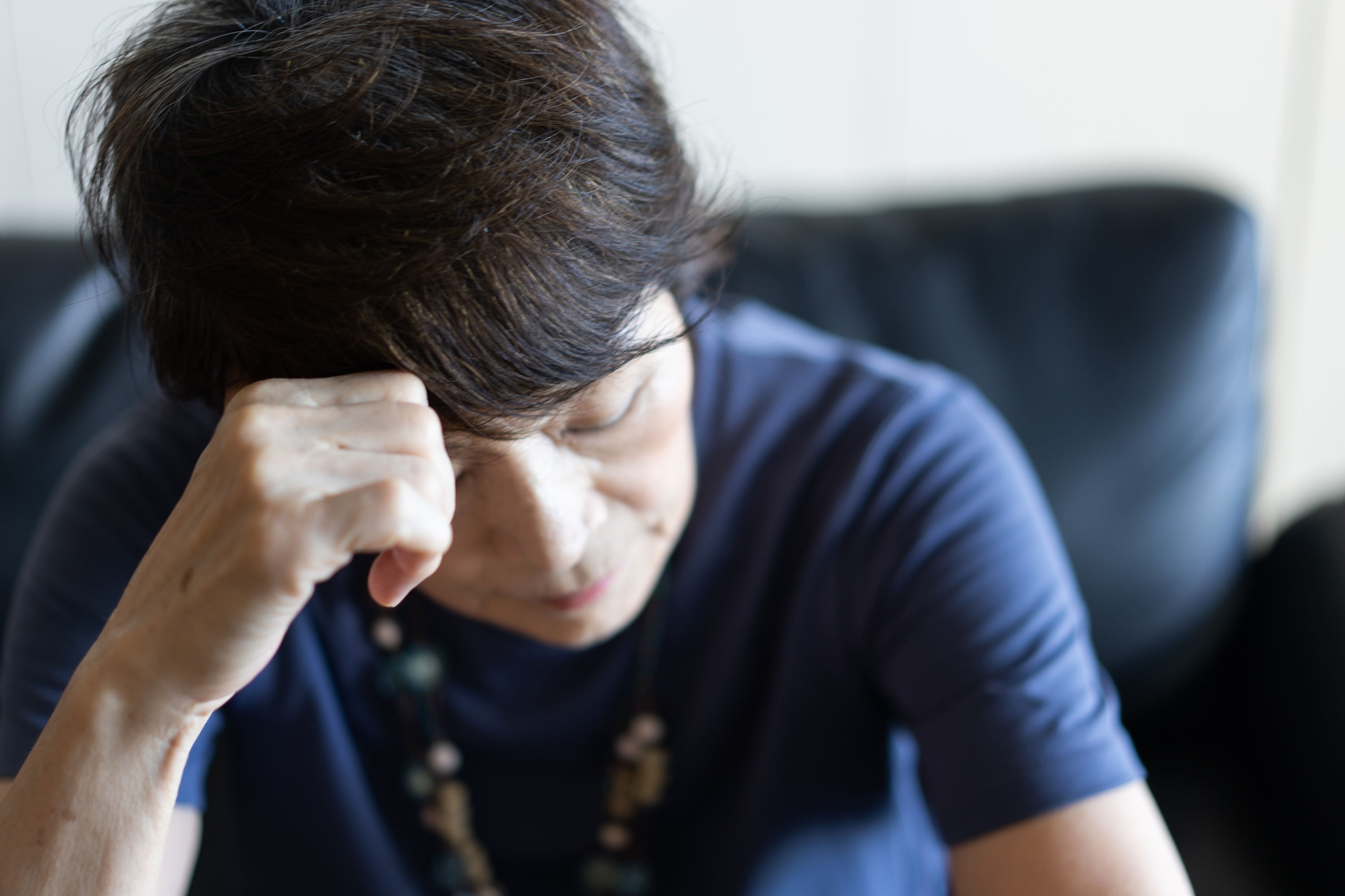 Senior suffering in pain