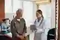 Senior man talking to his doctor