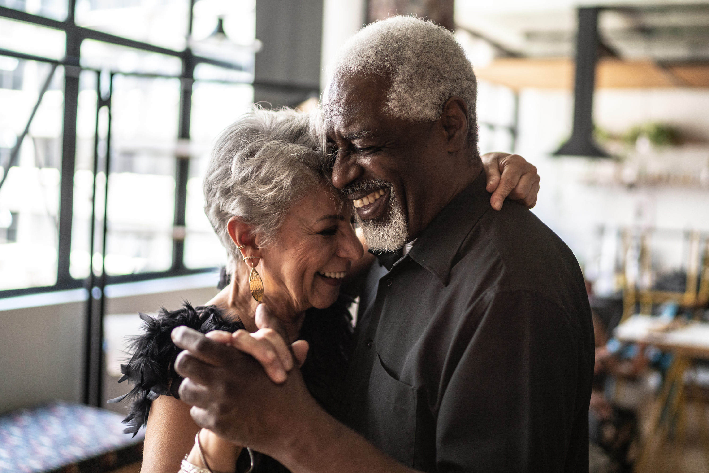 A couple dancing.
