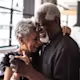 A couple dancing.