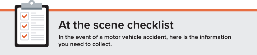What to do in a car accident checklist