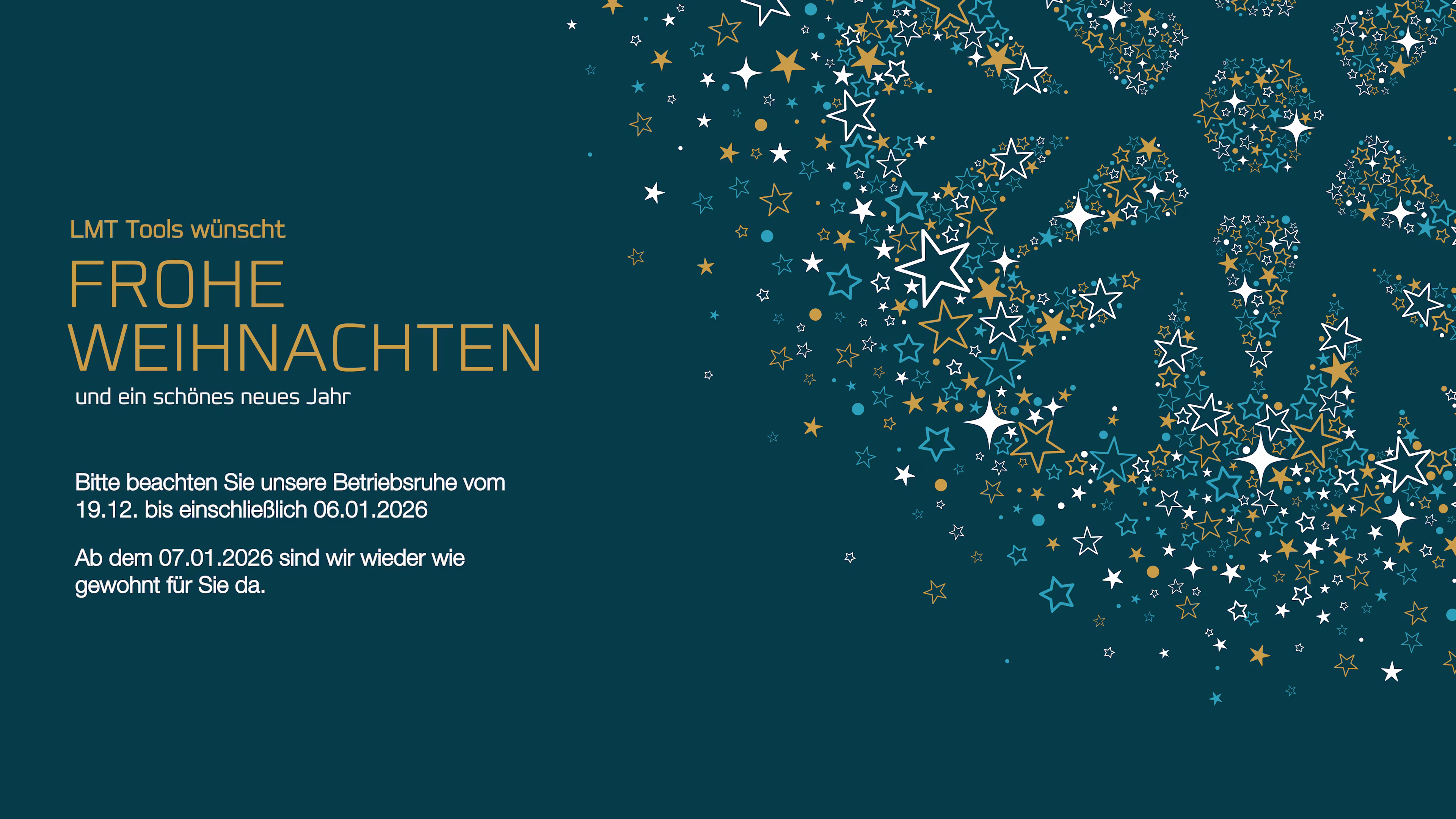 Frohe Weihnachten & Info Betriebsruhe