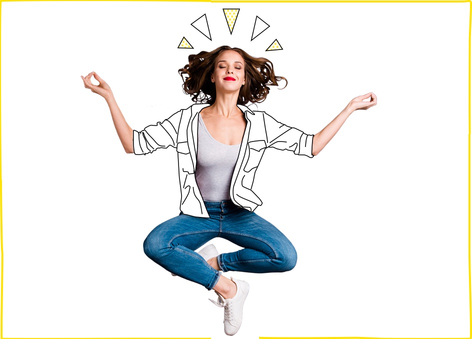 Mujer meditando y relajada tras conocer las ventajas que ofrece nuestra tarifa de telefonía fija