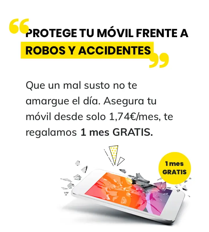 Tu seguro de móvil desde solo 1,74€€/mes