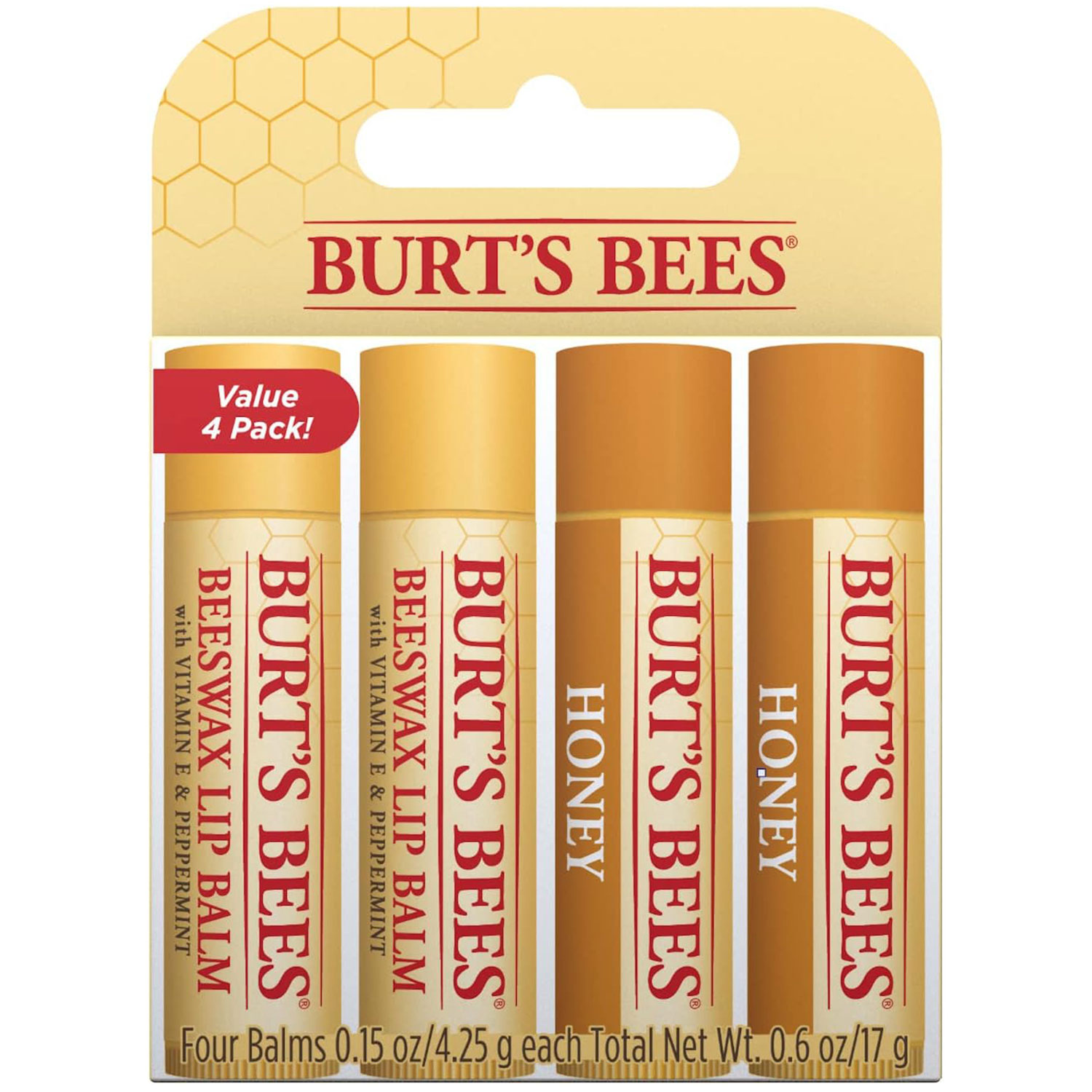 Image for Beeswax & Honey Lip Balm Four Pack