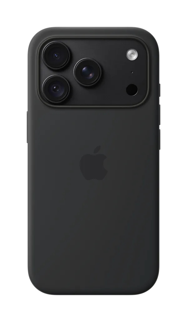 iPhone 18 Pro Black Black Silicone Case with MagSafe Pure Back Screen USEN