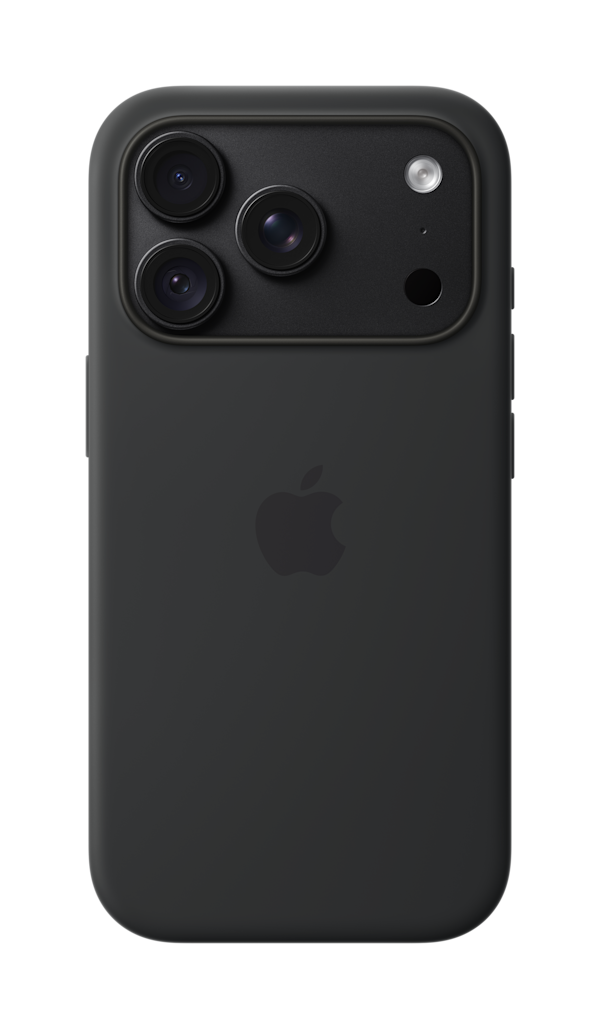 iPhone 18 Pro Black Black Silicone Case with MagSafe Pure Back Screen USEN