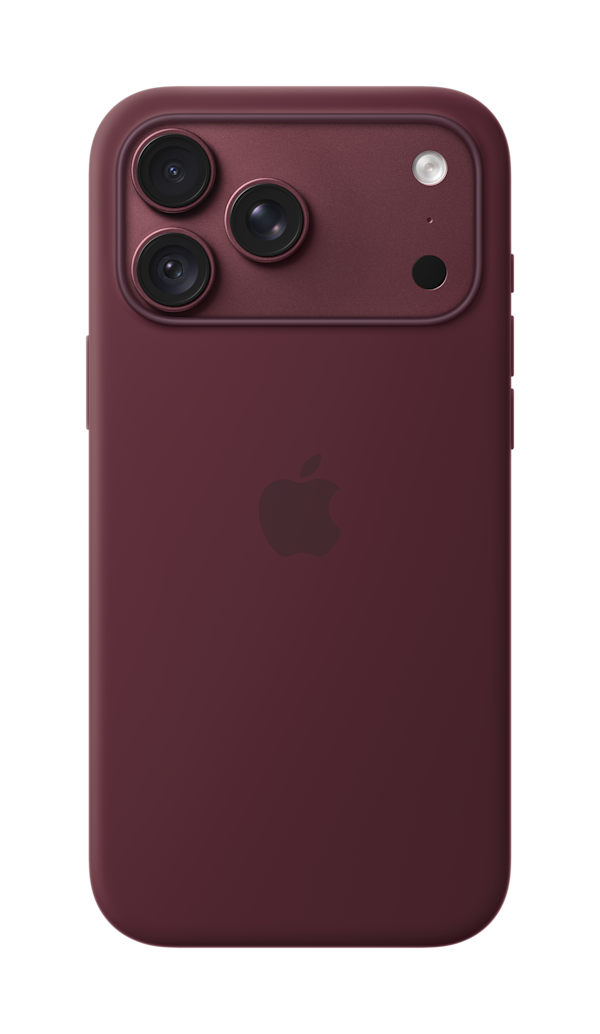 iPhone 18 Pro Max Burgundy Burgundy Silicone Case with MagSafe Pure Back Screen USEN