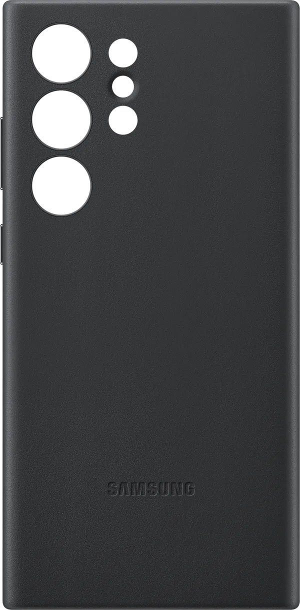 Galaxy S23 Ultra Leather Cover - Svartur