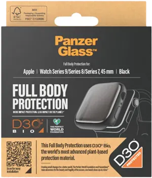 PanzerGlass Apple Watch 9 FullBody Stórt Svart D3O