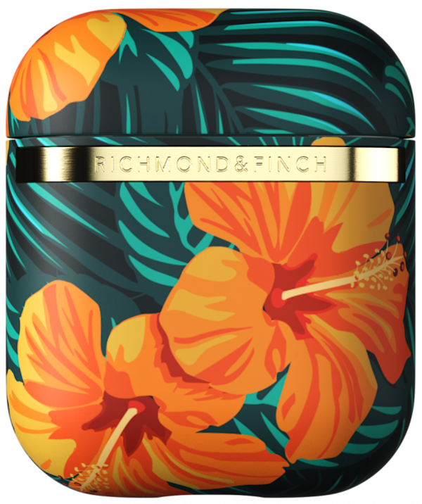 R&F Orange Hibiscus Airpod Case - Orange Hibiscus