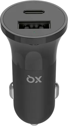 Xqisit dual port car charger USB og USB-C