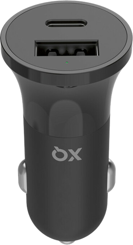 Xqisit dual port car charger USB og USB-C