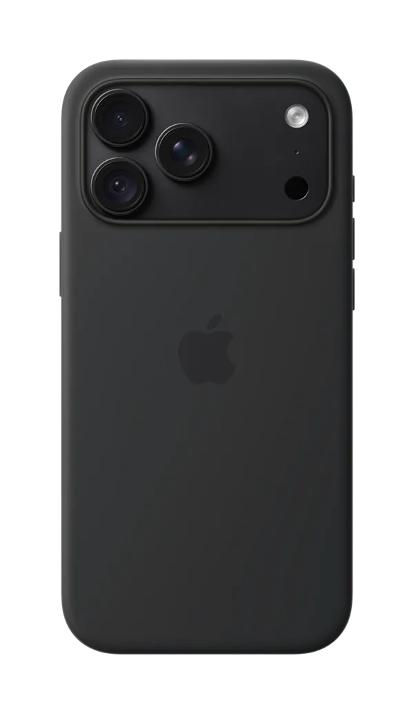 iPhone 18 Pro Max Black Black Silicone Case with MagSafe Pure Back Screen USEN