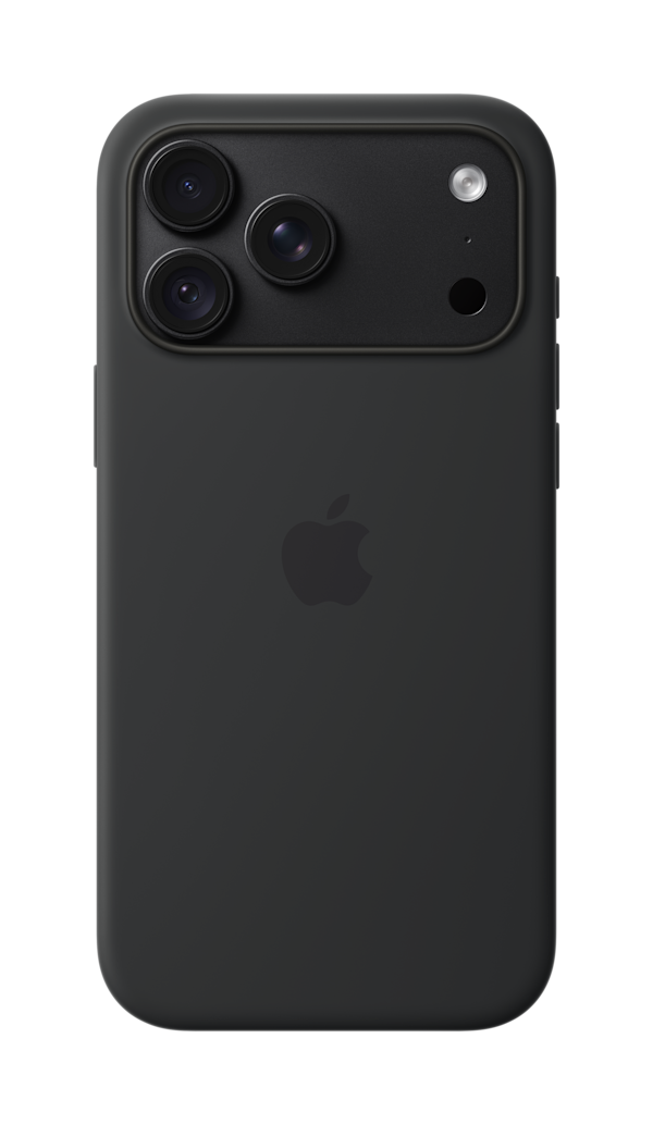 iPhone 18 Pro Max Black Black Silicone Case with MagSafe Pure Back Screen USEN