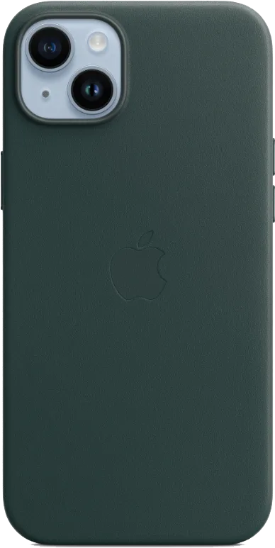 iPhone 14 Plus Leather Case with MagSafe - Forest Green