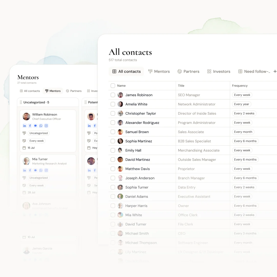 contacts table