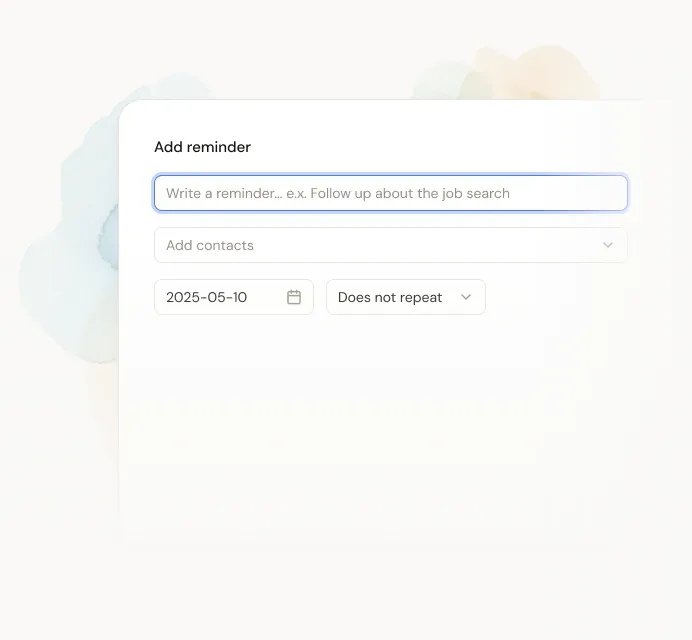 Adding a reminder in Dex, e.g. a yearly home anniversary reminder for a past client