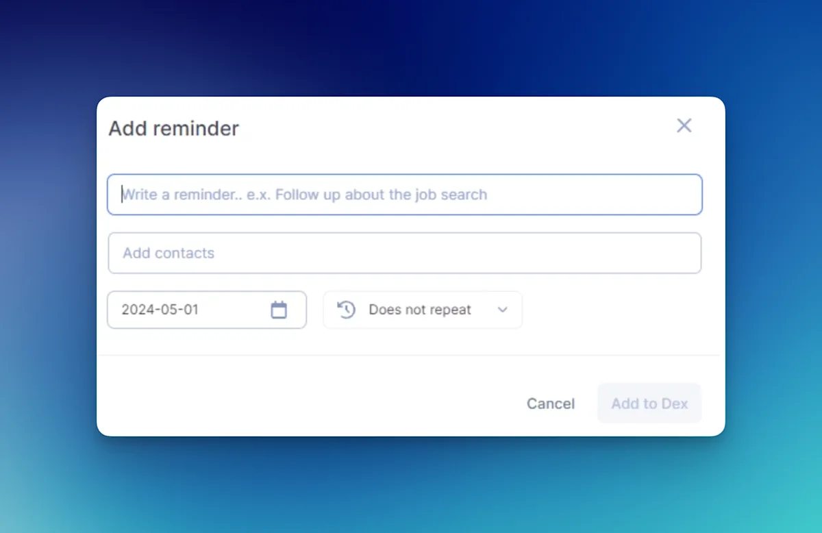 Add reminder