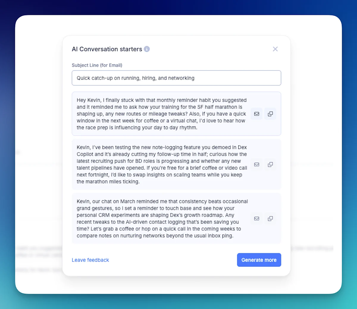 ai convo starter