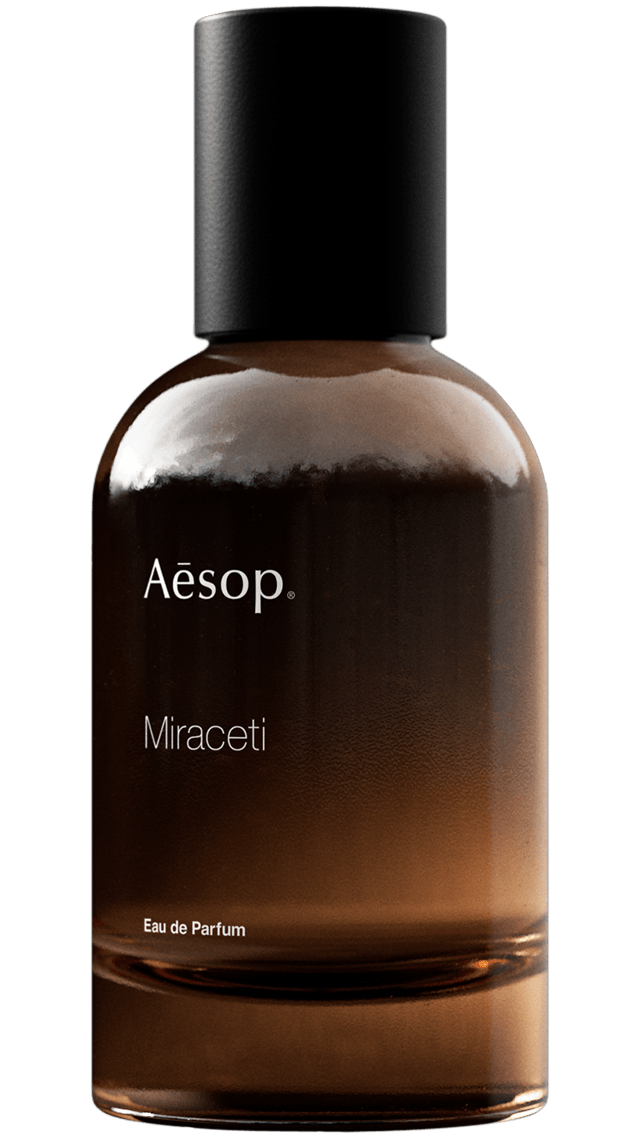 Glass bottle of Miraceti Eau de Parfum 50mL