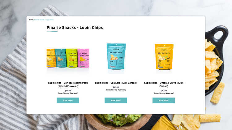A fresh new web experience for a delicious snack.