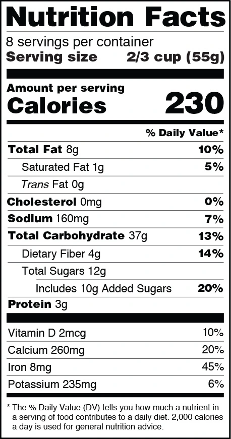 ce558 - Content - Understanding the New Food Label - Figure 2
Image showing new nutrition facts label.