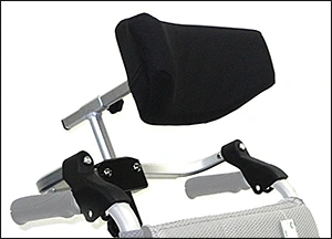 Photo showing wheelchair head and neck support