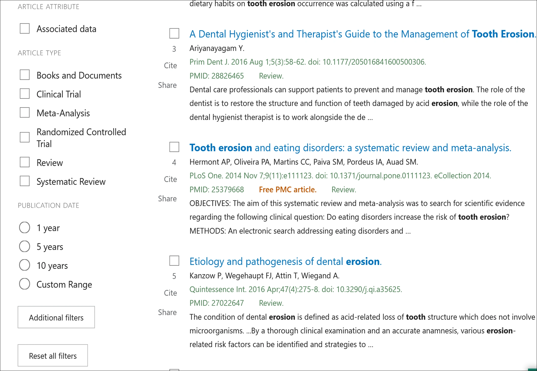 Image: Article types - Options