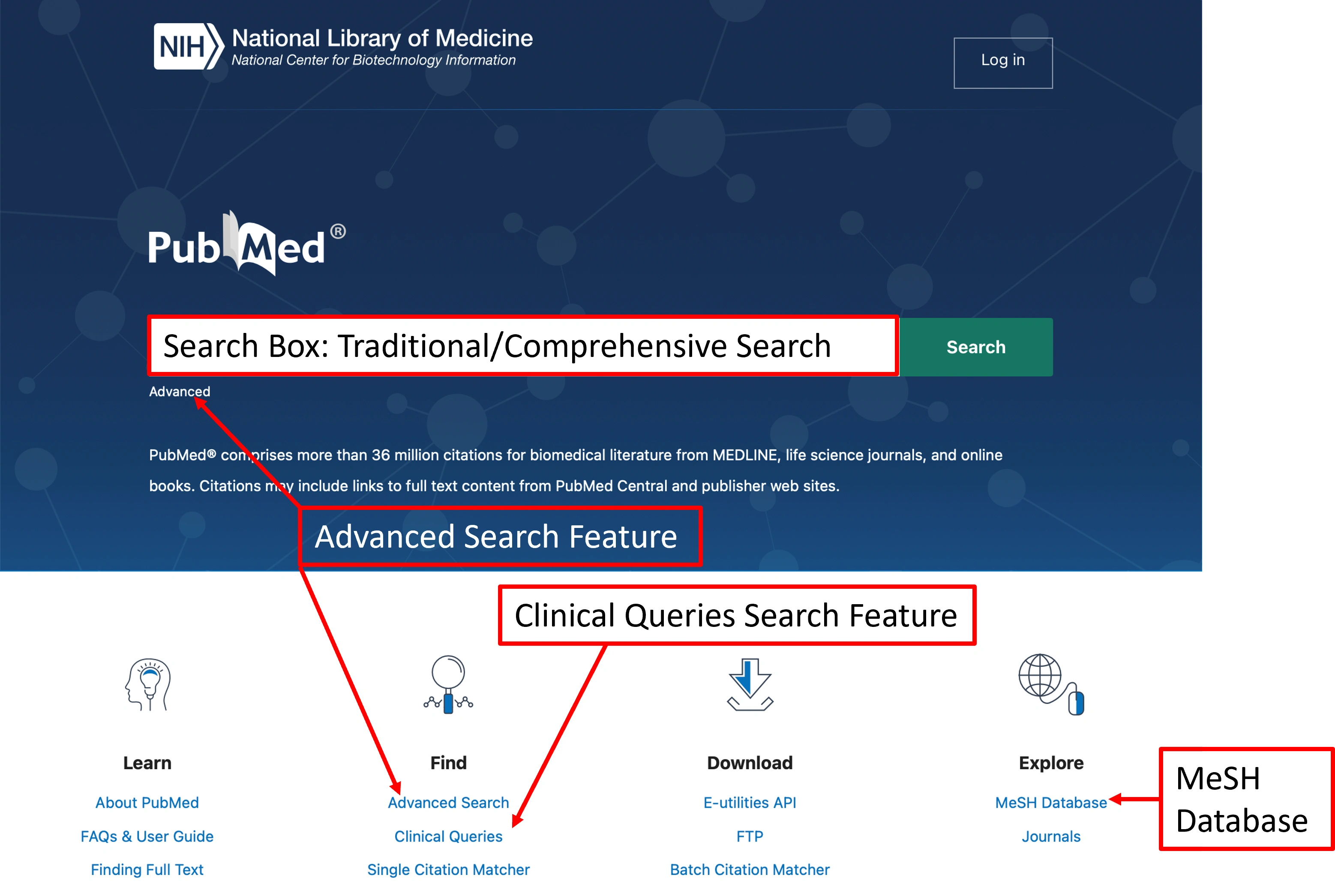 Image: PubMed home page.
