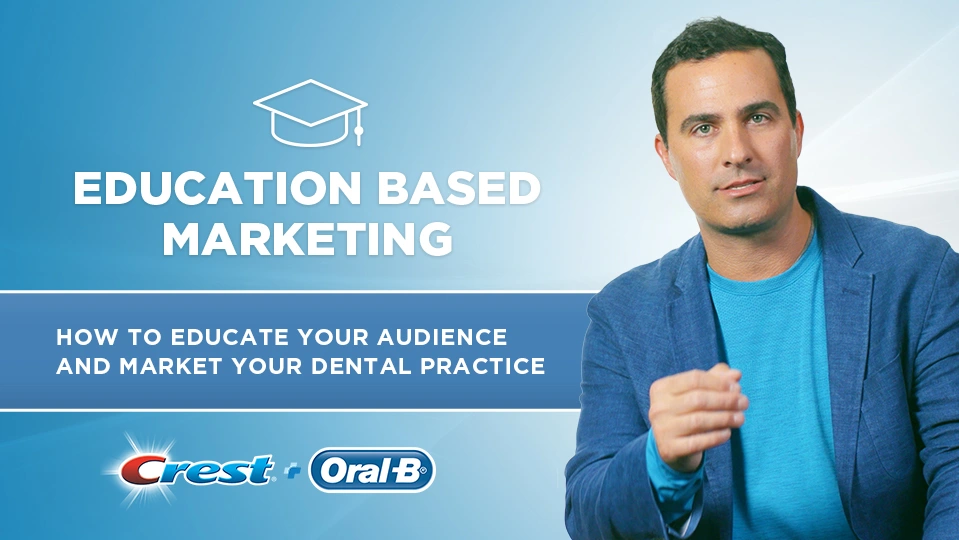 ## Education Based Marketing
“Education Based Marketing” discusses how Dental Practices can stay in touch with patients—and reach out to new patients—using Oral-Health content. It explains that these “touches” could be as simple as a link to an article, or as involved as an ongoing video series. The episode wraps by pointing out that Education Based Marketing is smart, and effective, because it “informs” rather than “sells.”

Additional Resources:<br>
[dentalcare.com](https://www.dentalcare.com/en-us "dentalcare.com" )
[dentalcare.com Patient Education](https://www.dentalcare.com/en-us/patient-education "dentalcare.com Patient Education")
[dentalcare.com Patient Education/Orthodontics](https://www.dentalcare.com/en-us/patient-education/english-articles/orthodontics "dentalcare.com Patient Education - Orthodontics")
__Host__
<br>
Presented by [Dentainment](https://dentainment.com/ "Dentainment"), a Digital Creative Agency for the Dental Community. 