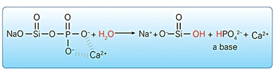 Image: Novamin®: Calcium and phosphate ions are released via hydrolysis reaction.