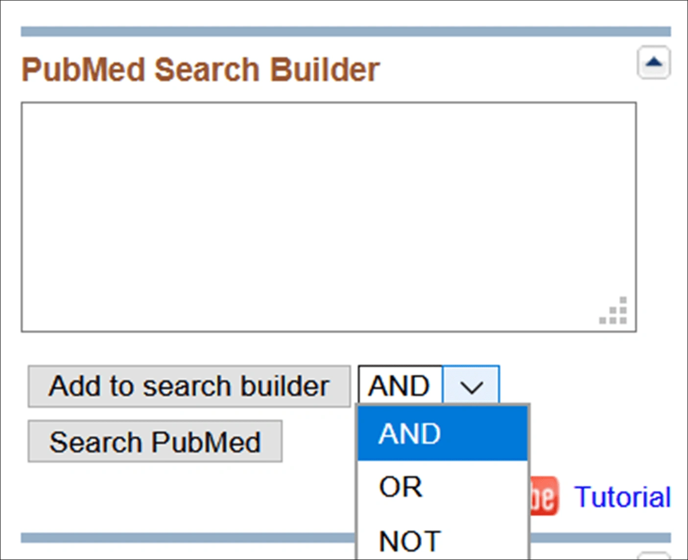 Image of PubMed Search Builder in MeSH Database