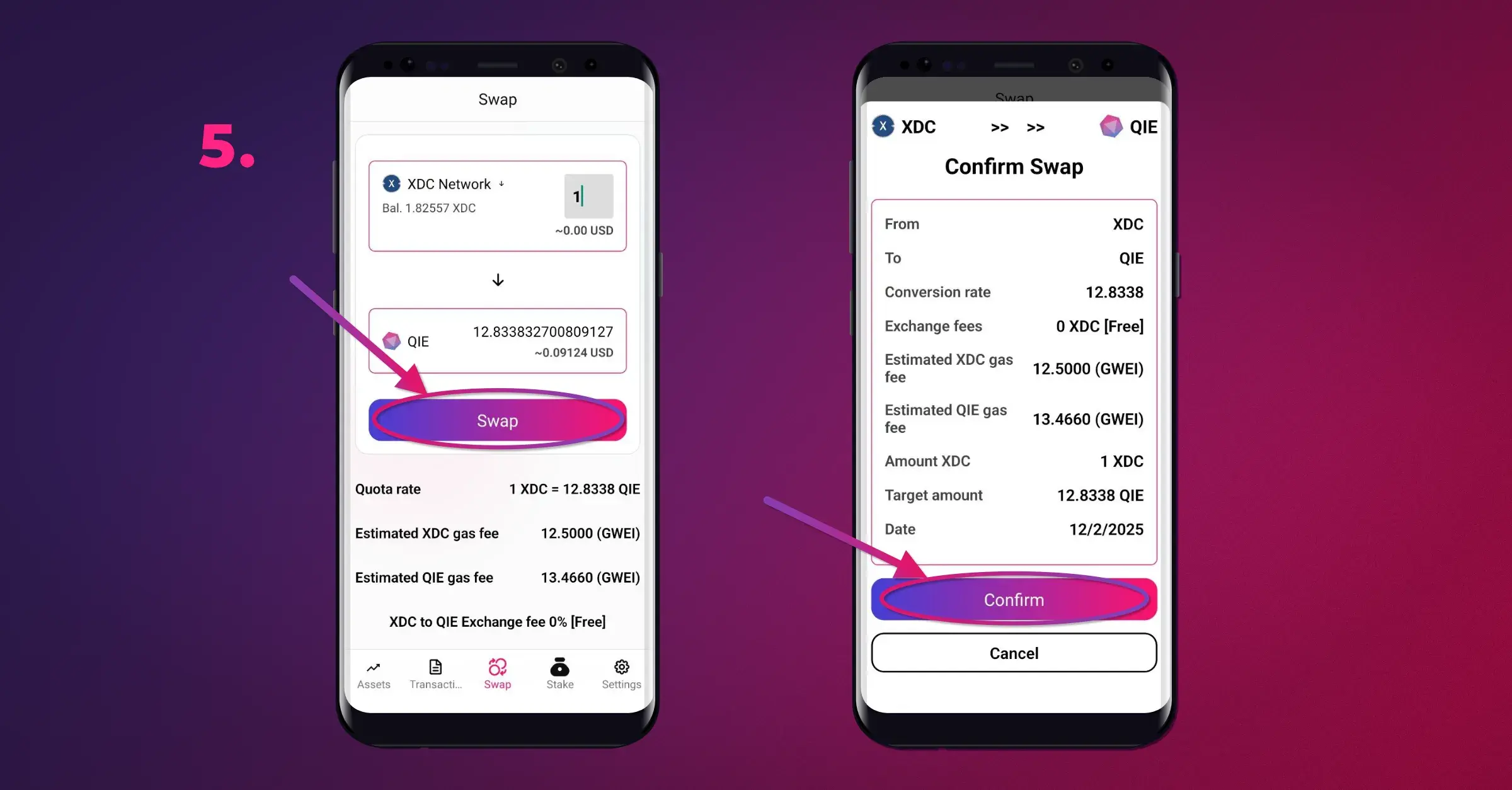 Check the current exchange rate, transaction fees, and the amount you will receive. Make sure everything looks correct.