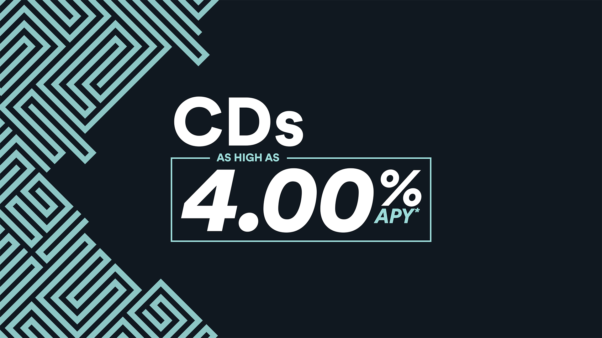 Westerra Credit Union certificate of deposit promotion showing rates as high as 4.00% APY