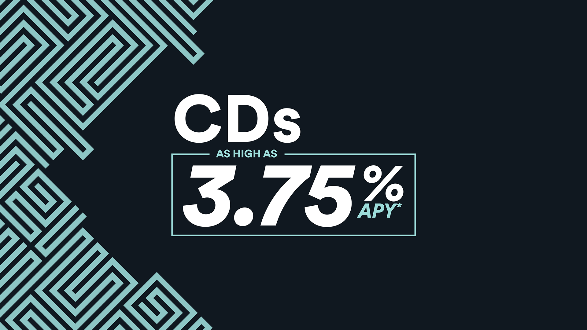 Westerra Credit Union certificate of deposit promotion showing rates as high as 3.75% APY