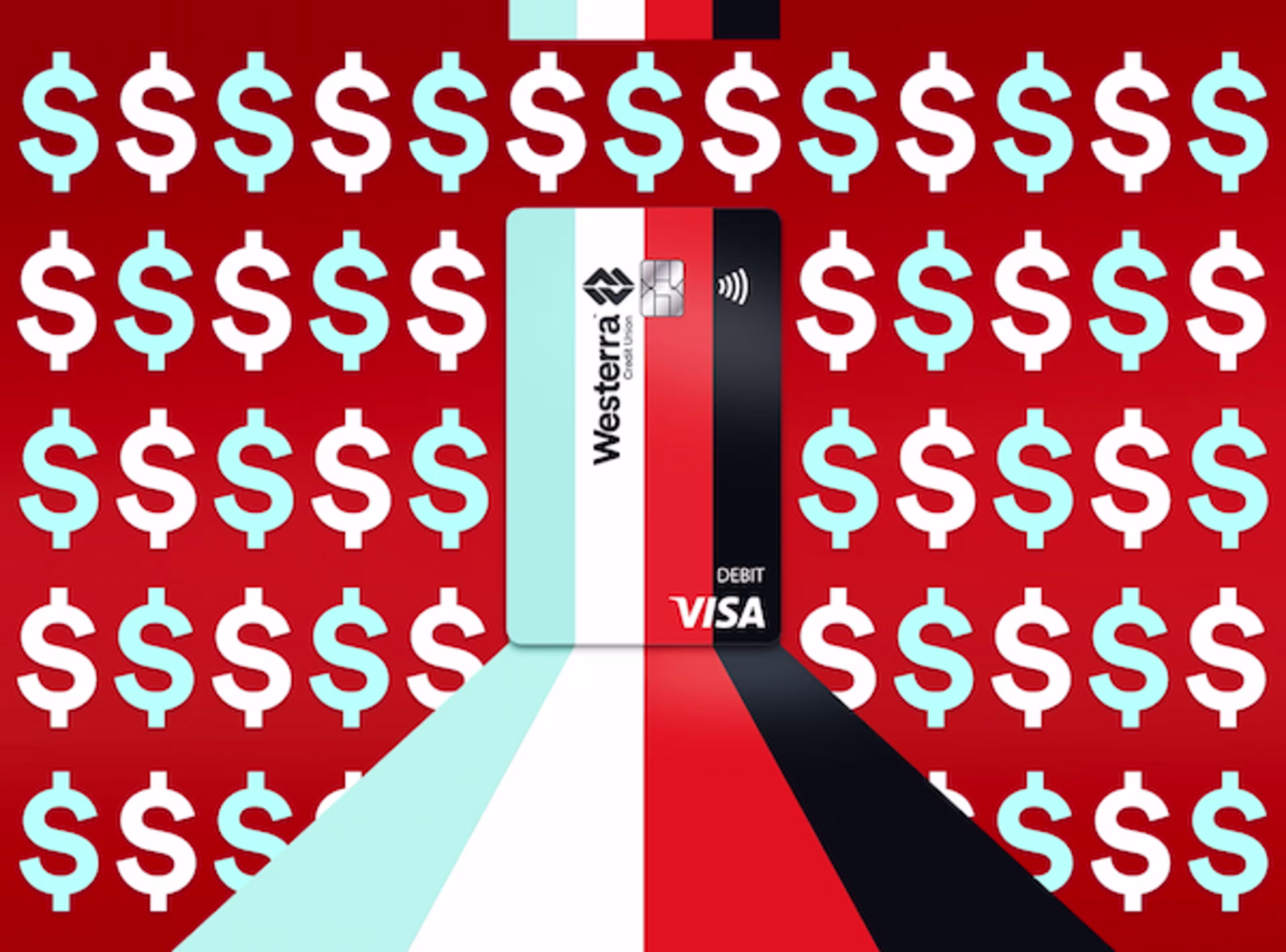Westerra card with dollar signs in the background