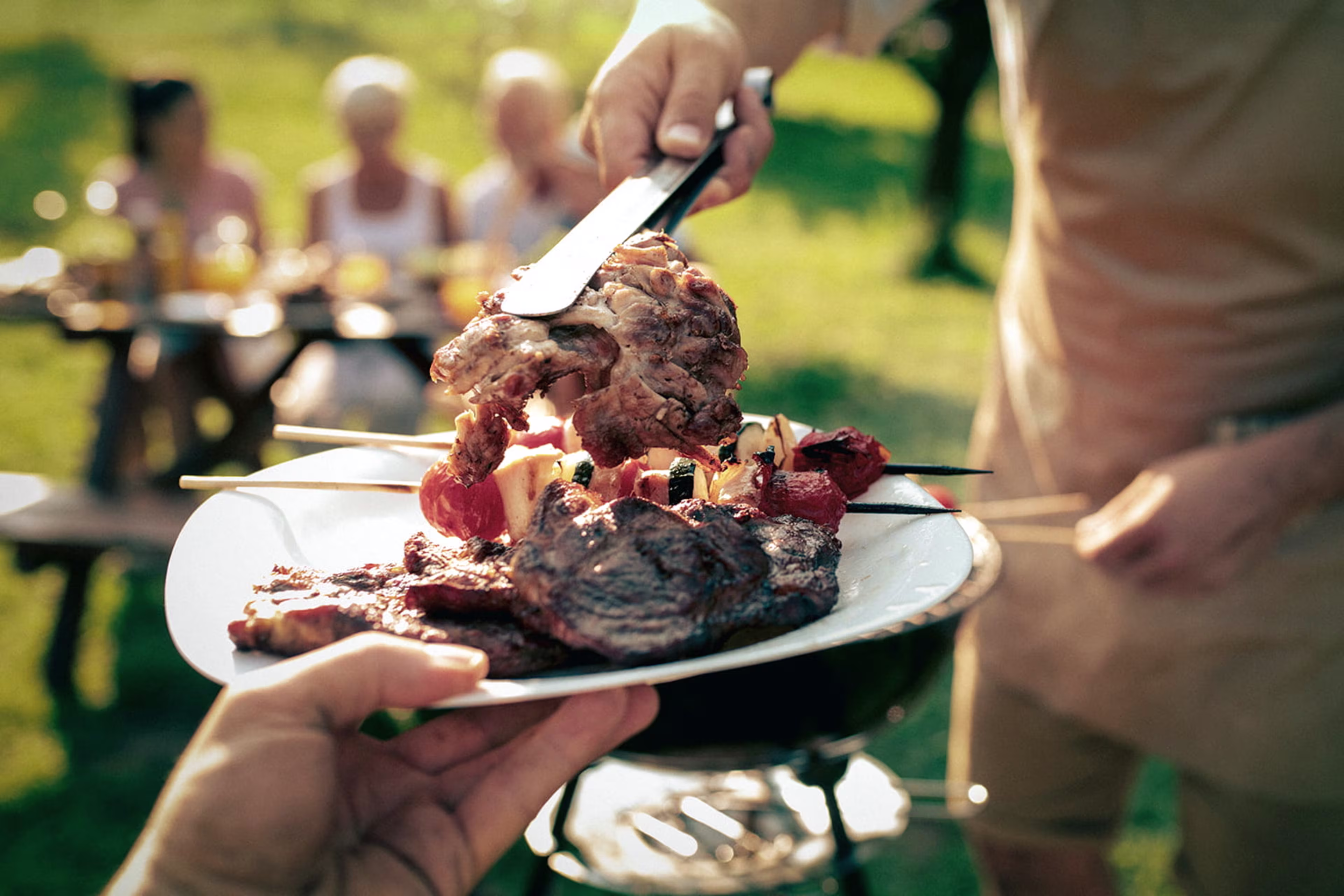 closeup of grilled foods