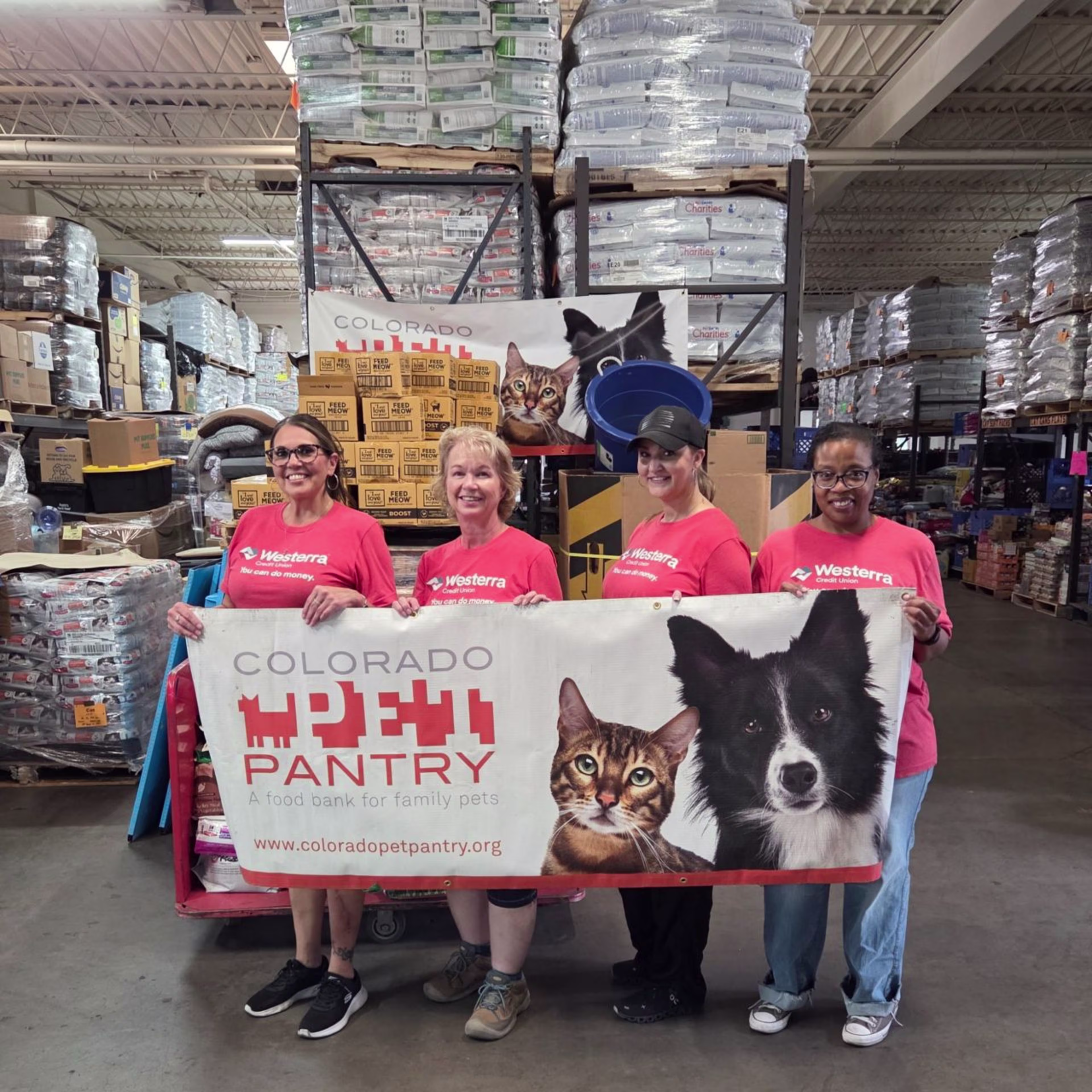Westerra employee volunteering at Pet Pantry