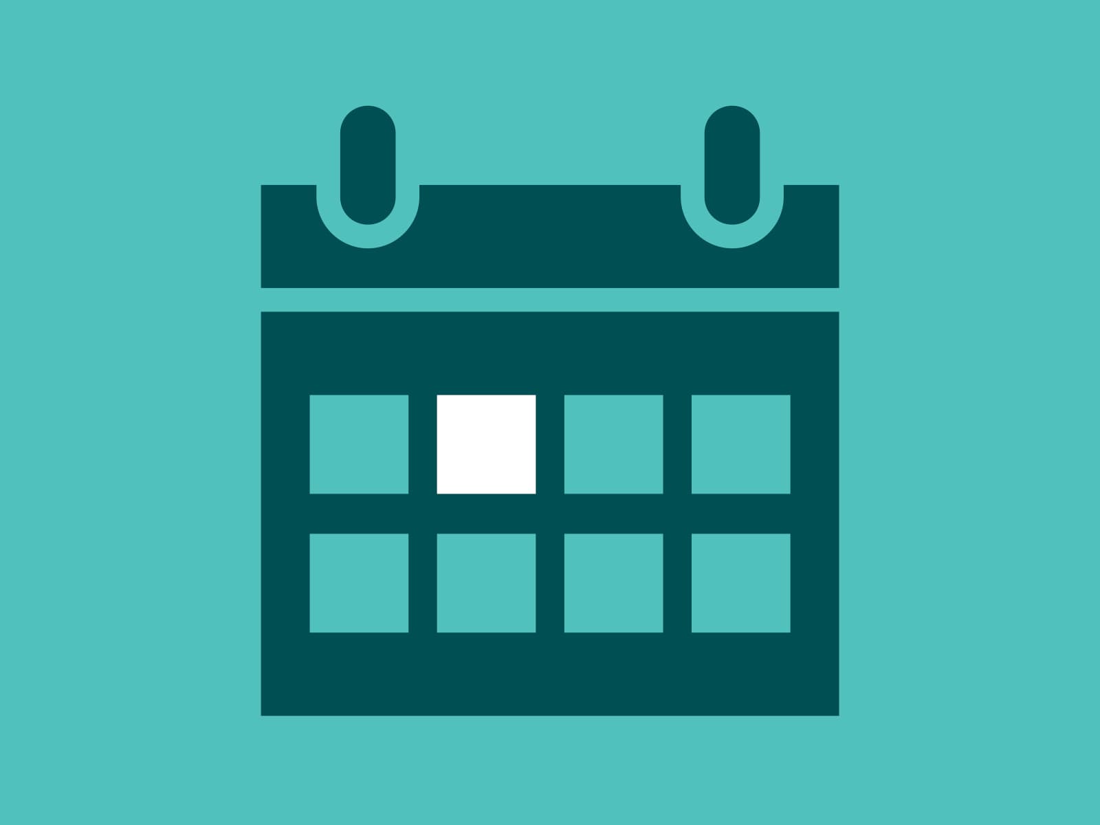 Illustration of calendar on green background