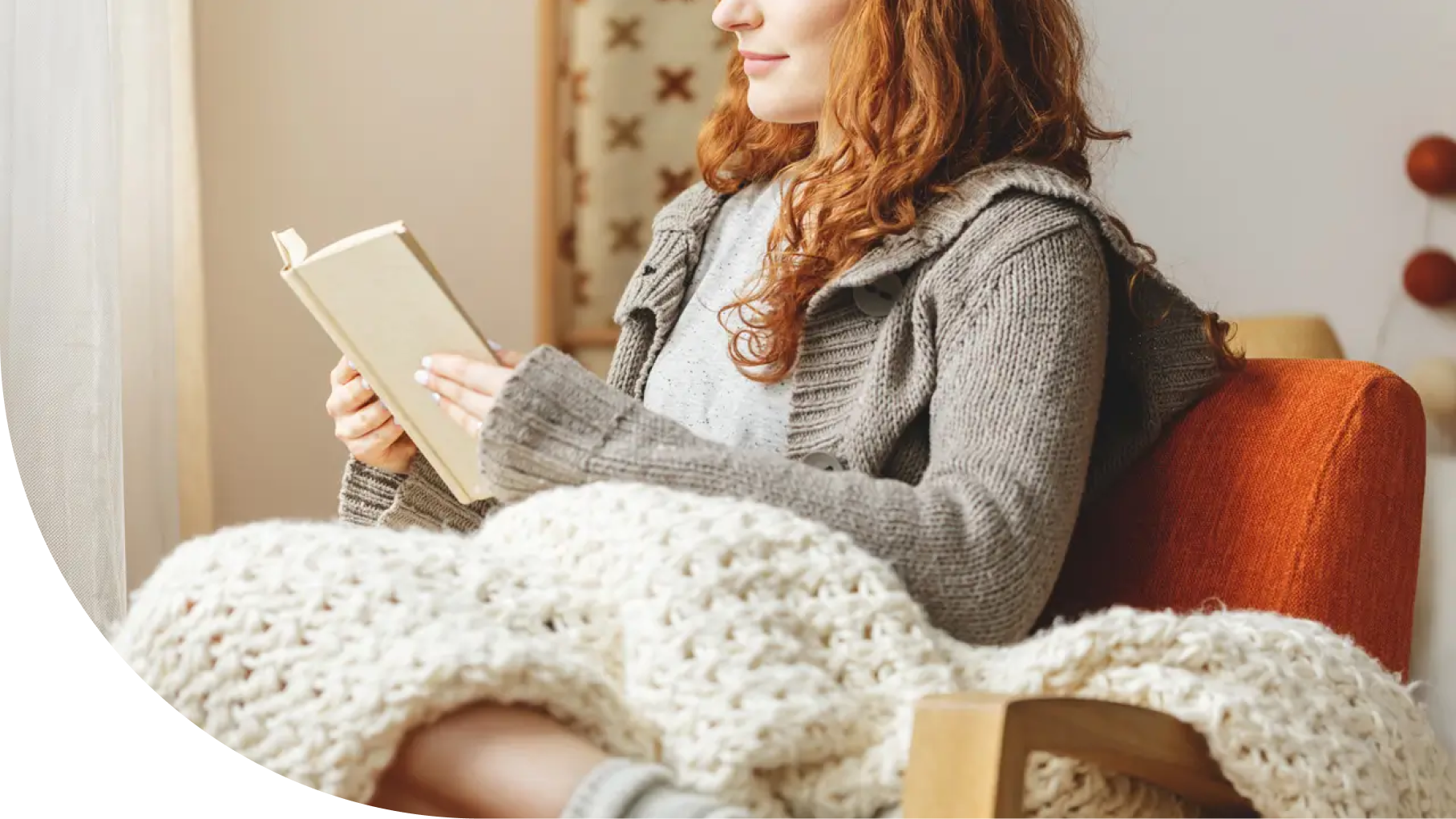 Woman reading a book