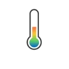 Low temperature thermometer icon