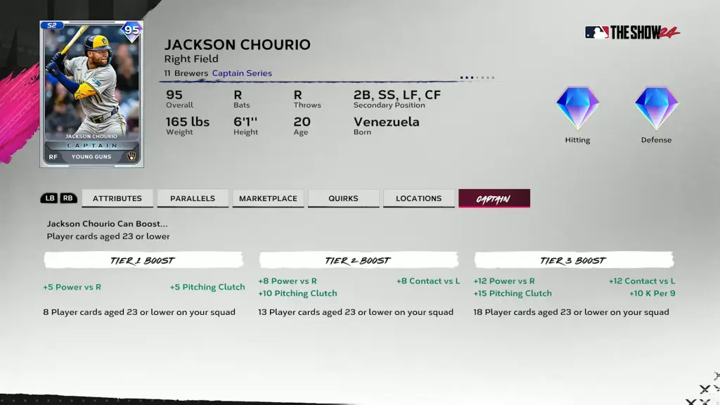 Captain Jackson Chourio Boosts